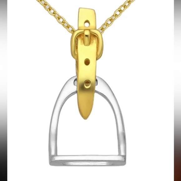 Sterling Silver Stirrup Pendant Necklace, Horse bit, Snaffle, D R… - Picture 4 of 13